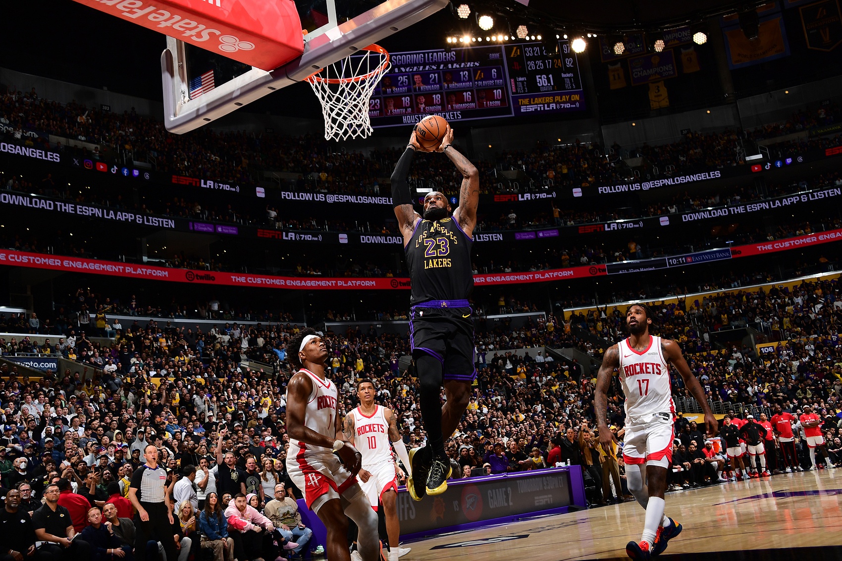 斯玛特揭秘詹姆斯状态根源 末节发力湖人再胜火箭