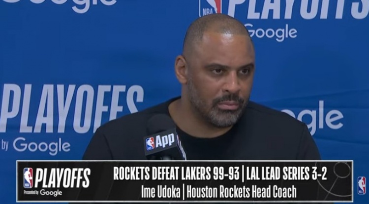 火箭G5防守锁死湖人 乌度卡点名谢泼德申京掌控比赛