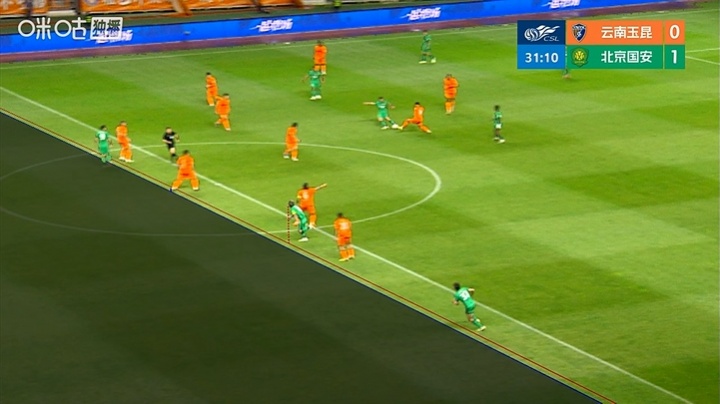 9轮6球！VAR改判张玉宁空门 国安客场1-0玉昆